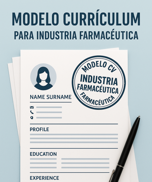 Modelo Currículum para industria farmacéutica